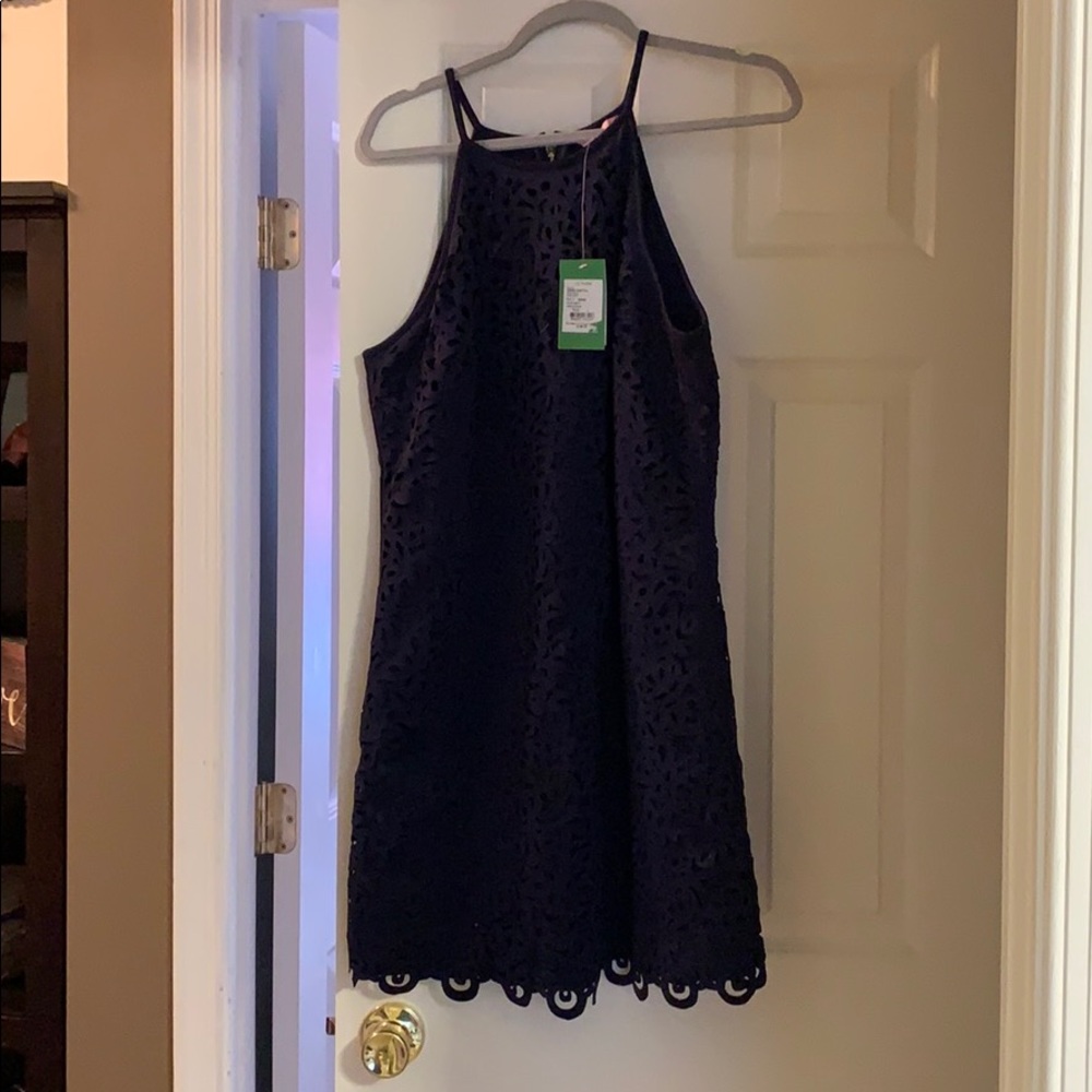 Lilly Pulitzer true navy pearl shift dress